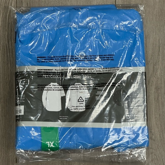 Men's Pacific Trail XL Button Front Shirt Blue Rolled Long / Short Sleeve NWT - Picture 10 of 10